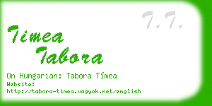 timea tabora business card